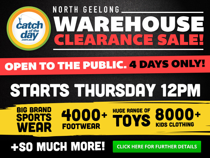 Catch of the day warehouse sale melbourne