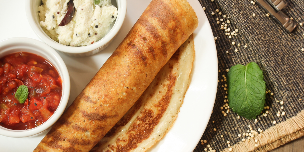 how a dosa looks on plate